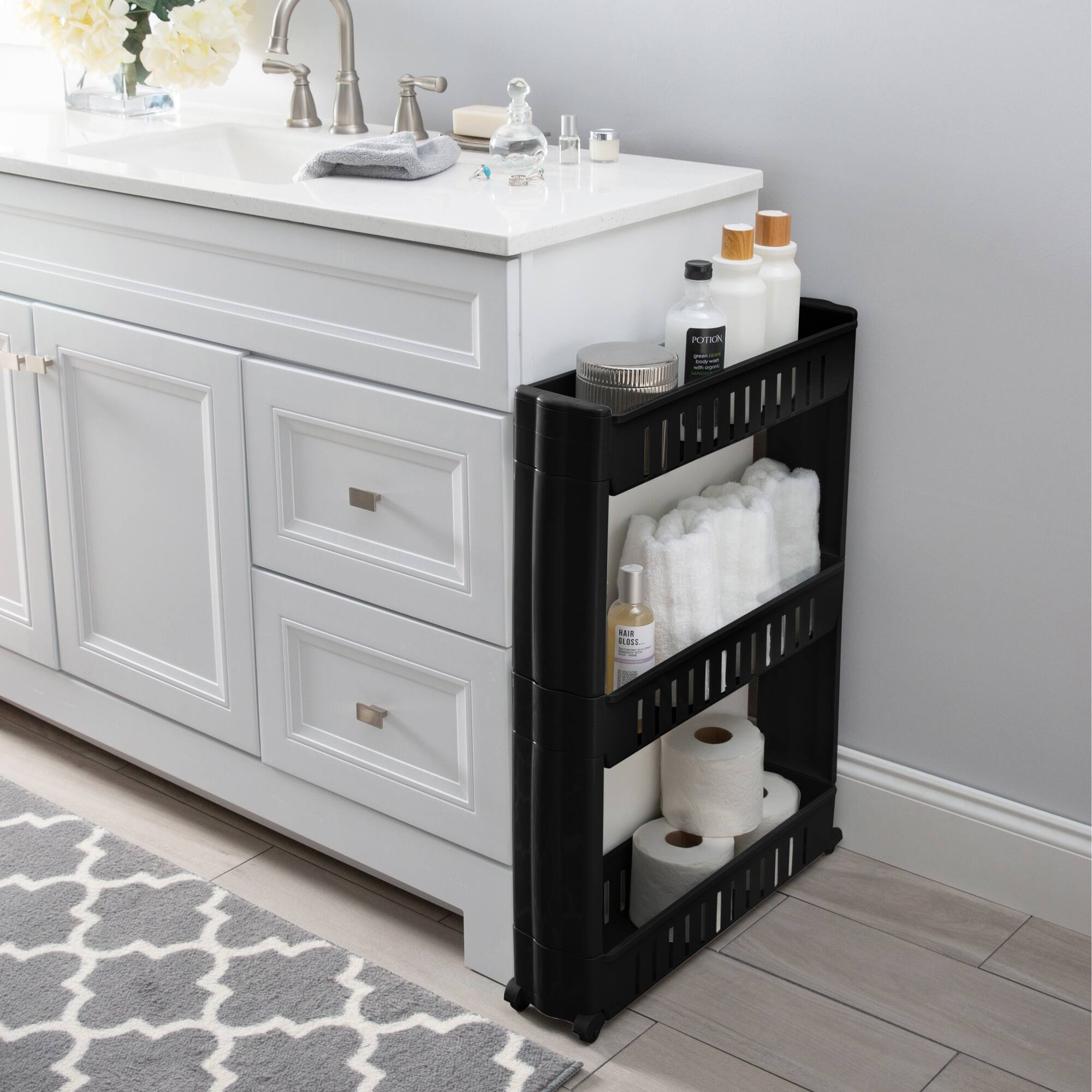 Simplify 3-Tier Slim Slide-Out Storage Cart